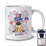 Personalized Custom Name Pug Drinking Beer, Lovely 4th Of July Fireworks, Patriotic T-Shirt