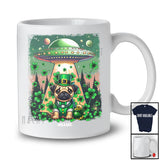 Personalized Custom Name Pug Leprechaun UFO; Joyful St. Patrick's Day Stolen Pug Shamrock T-Shirt
