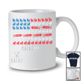 Personalized Custom Name Pug Patriotic American Flag; Awesome 4th Of July Animal T-Shirt