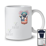 Personalized Custom Name Pug in Pocket, Lovely 4th Of July American Flag, Patriotic T-Shirt