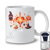 Personalized Custom Name Pumpkin Heartbeat; Horror Halloween Owl Witch; Nurse Group T-Shirt