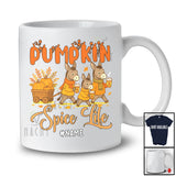 Personalized Custom Name Pumpkin Spice Life; Humorous Thanksgiving Donkey Fall Leaf; Farm Farmer T-Shirt