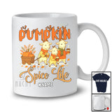 Personalized Custom Name Pumpkin Spice Life; Humorous Thanksgiving Goat Fall Leaf; Farm Farmer T-Shirt