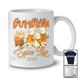 Personalized Custom Name Pumpkin Spice Life; Humorous Thanksgiving Sheep Fall Leaf; Farm Farmer T-Shirt