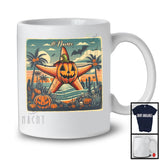 Personalized Custom Name Pumpkin Starfish; Scary Halloween Costume Sea Animal Lover T-Shirt