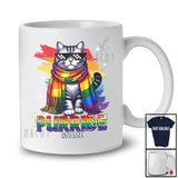 Personalized Custom Name Purride; Lovely LGBTQ Pride LGBT Gay Cat Sunglasses Owner; Family T-Shirt