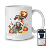 Personalized Custom Name Rabbit Pirate; Lovely Halloween Rabbit Wild Animal Pumpkin T-Shirt