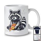 Personalized Custom Name Raccoon Holding Pizza, Adorable Raccoon Chef Cooking, Food Lover T-Shirt