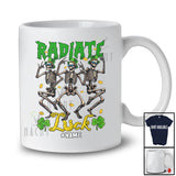 Personalized Custom Name Radiate Luck; Joyful St. Patrick's Three Skeletons; Radiology Rad Tech T-Shirt