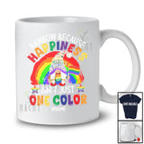 Personalized Custom Name Rainbow Happiness Isn't Just One Color; Lovely LGBTQ Gay Gnome T-Shirt
