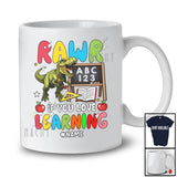 Personalized Custom Name Rawr If You Love Learning; Lovely Back To School T-Rex Teacher T-Shirt