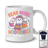 Personalized Custom Name Read More Books; Lovely Halloween Three Boo; Teacher Librarian T-Shirt