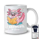 Personalized Custom Name Readolotl; Adorable Kawaii Axolotls Reading Girl Lover; Family T-Shirt