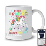 Personalized Custom Name Ready For Pre-K; Amusing First Day Of School Pencil Riding Unicorn T-Shirt