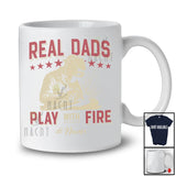 Personalized Custom Name Real Dads Play With Fire; Proud Father's Day Welder; Family T-Shirt