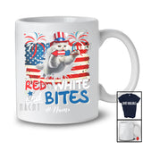 Personalized Custom Name Red White And Bites; Proud 4th Of July British Longhair Cat; Patriotic T-Shirt