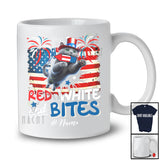 Personalized Custom Name Red White And Bites; Proud 4th Of July Russian Blue Cat; Patriotic T-Shirt