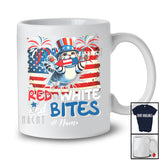 Personalized Custom Name Red White And Bites; Proud 4th Of July Scottish Fold Cat; Patriotic T-Shirt