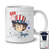Personalized Custom Name Red White And Boujee; Lovely 4th Of July Uncle Sam Boy Patriotic T-Shirt