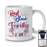 Personalized Custom Name Red White And Family Crew 2024, Proud 4th of July Patriotic Group T-Shirt