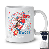 Personalized Custom Name Red White And Woof; Adorable 4th Of July Chihuahua Firecracker; Patriotic T-Shirt