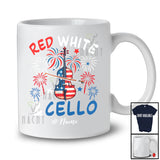 Personalized Custom Name Red White & Cello; Joyful 4th of July American Flag Patriotic T-Shirt