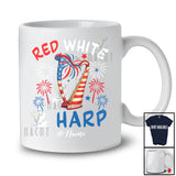 Personalized Custom Name Red White & Harp; Joyful 4th of July American Flag Patriotic T-Shirt