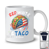Personalized Custom Name Red White & Taco; Joyful 4th of July American Flag Patriotic T-Shirt