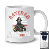 Personalized Custom Name Retired Only Take Orders From Wife; Proud Retirement Firefighter T-Shirt