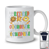 Personalized Custom Name Retired School Counselor New Schedule; Joyful Mother's Day Retirement T-Shirt