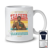 Personalized Custom Name Retired Teacher Grandfather; Amusing Father's Day Vintage Retro T-Shirt