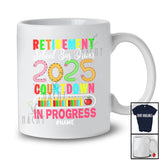 Personalized Custom Name Retirement School Bus Driver 2025 In Progress; Lovely Back To School Last Day T-Shirt