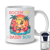 Personalized Custom Name Rockin' My Daddy Bod; Joyful Father's Day Son Daughter Swimming T-Shirt