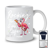 Personalized Custom Name Rocking the G-ma Life; Joyful Flamingo G-String Rock Bass Guitar T-Shirt