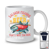 Personalized Custom Name Salmon Fishing And Beer; Humorous Drinking Fishing; Fisherman Drunker T-Shirt