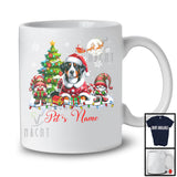 Personalized Custom Name Santa Appenzeller Sennenhund With Gnome, Lovely X-mas Tree, Snow Around T-Shirt