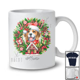 Personalized Custom Name Santa Beagle; Lovely Christmas Mistletoe Pajama Family Group T-Shirt