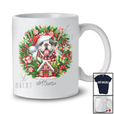 Personalized Custom Name Santa Bulldog; Lovely Christmas Mistletoe Pajama Family Group T-Shirt