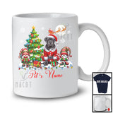 Personalized Custom Name Santa Cane Corso With Gnome, Lovely X-mas Tree, Snow Around T-Shirt