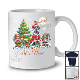 Personalized Custom Name Santa Great Dane With Gnome, Lovely X-mas Tree, Snow Around T-Shirt