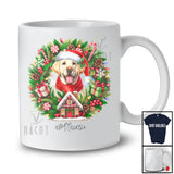 Personalized Custom Name Santa Labrador Retriever; Lovely Christmas Mistletoe Pajama Family Group T-Shirt