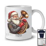 Personalized Custom Name Santa Playing Tuba; Cheerful Christmas Tuba Player; Music T-Shirt