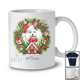 Personalized Custom Name Santa Poodle; Lovely Christmas Mistletoe Pajama Family Group T-Shirt