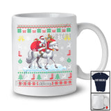 Personalized Custom Name Santa Riding Horse; Amusing Christmas Sweater Animal; Farm Farmer T-Shirt