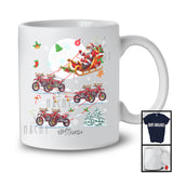 Personalized Custom Name Santa Riding Reindeer Dirt Bike Sleigh; Merry Christmas Moon; Snow T-Shirt