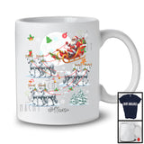 Personalized Custom Name Santa Riding Reindeer Horse Sleigh; Merry Christmas Moon; Snow T-Shirt