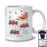 Personalized Custom Name Santa Riding Reindeer Motorbike Sleigh; Merry Christmas Moon; Snow T-Shirt