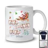 Personalized Custom Name Santa Riding Reindeer Rat Sleigh; Merry Christmas Moon; Snow T-Shirt