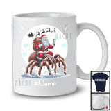 Personalized Custom Name Santa Riding Tarantula, Merry Christmas Moon Snow Tarantula, X-mas T-Shirt