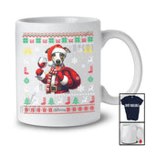 Personalized Custom Name Santa Whippet Drinking Wine; Fantastic Christmas Sweater Drunker T-Shirt